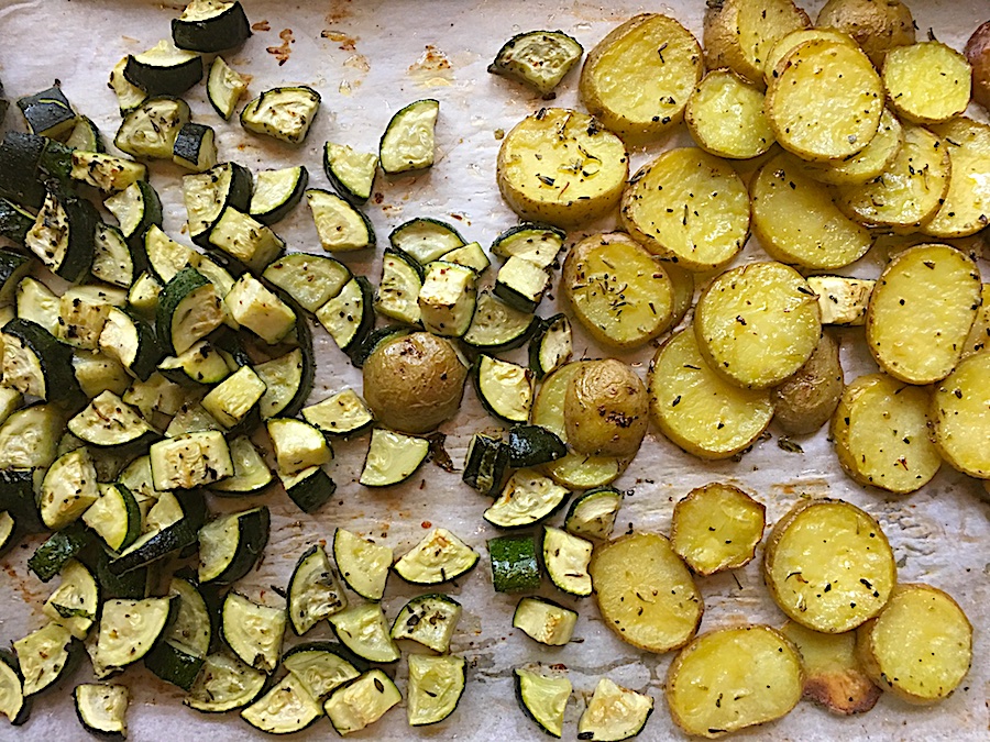 roasted zucchini & potatoes